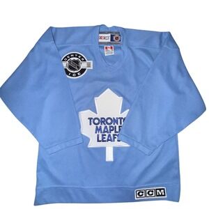 Vintage CCM Toronto Maple‎ Leafs Jersey Youth S/M Blue NHL Hockey Sportswear